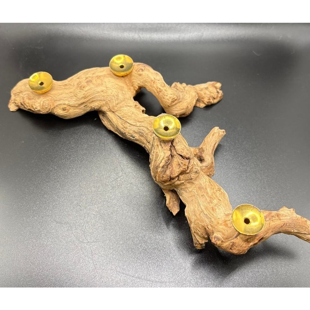 Pretty Driftwood Four Sphere Holder